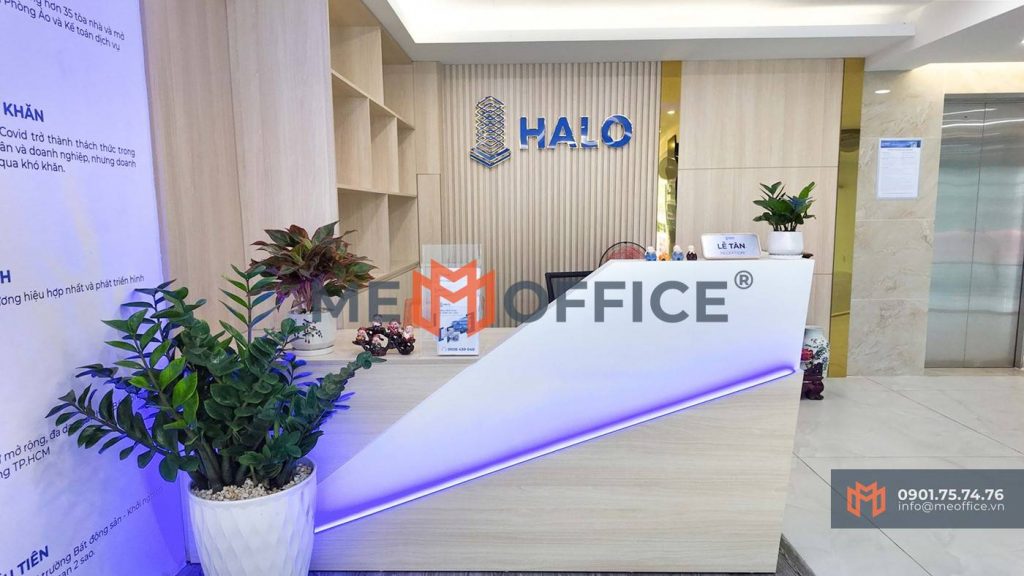 Sảnh lễ tân văn phòng cho thuê Halo Building Đinh Bộ Lĩnh (67 Đinh Bộ Lĩnh, Phường 26, Quận Bình Thạnh) - Hotline 0901.75.74.76