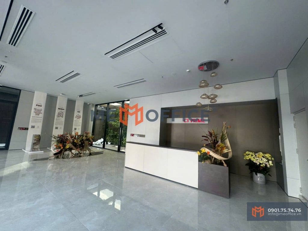 Sảnh lễ tân văn phòng cho thuê Phú Mỹ Tower (43 Mạc Đĩnh Chi, Phường Đa Kao, Quận 1) - Hotline 0901.75.74.76