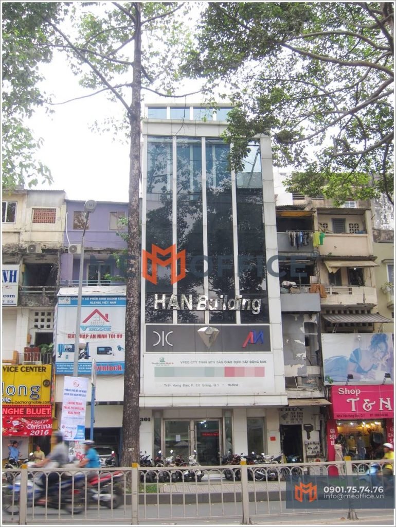 Tổng quan văn phòng cho thuê HAN Building (301 Trần Hưng Đạo, Phường Cô Giang, Quận 1)- Hotline 0901.75.74.76