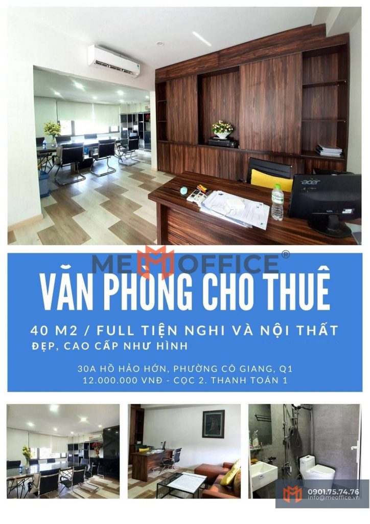 Tổng quan văn phòng cho thuê KPY Building (30A Hồ Hảo Hớn, Phường Cô Giang, Quận 1)- Hotline 0901.75.74.76