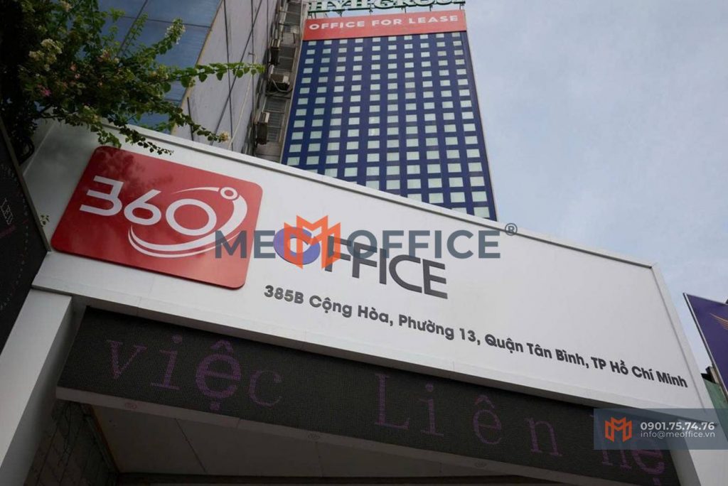 Tổng quan văn phòng cho thuê 360 Office Cộng Hòa (385B Cộng Hòa, Phường 13, Quận Tân Bình) - Hotline 0901.75.74.76