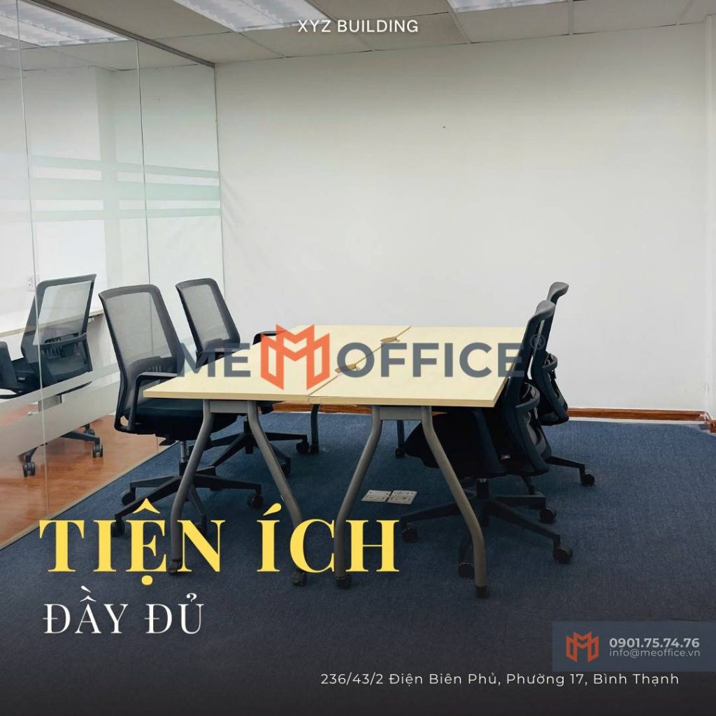 Sàn trống văn phòng cho thuê XYZ Building - 236.43.2 Điện Biên Phủ, Phường Gia Định, TP.HCM (Phường17, Quận Bình Thạnh) - Hotline 0901.75.74.76