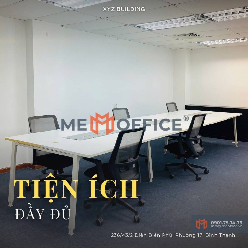 Sàn trống văn phòng cho thuê XYZ Building - 236.43.2 Điện Biên Phủ, Phường Gia Định, TP.HCM (Phường17, Quận Bình Thạnh) - Hotline 0901.75.74.76