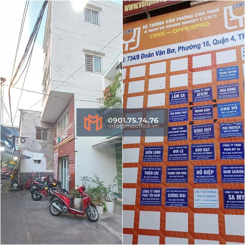 Văn phòng ảo Quận 4 tại Tòa nhà 734/8 Đoàn Văn Bơ, Phường Xóm Chiếu, TP.HCM