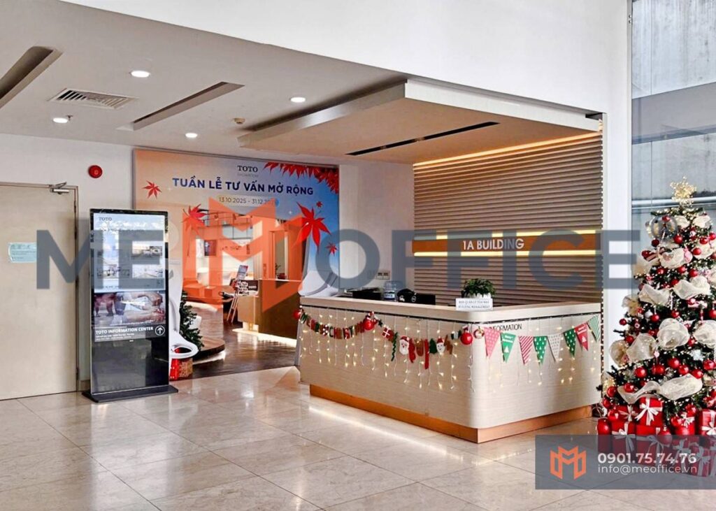 Sảnh lễ tân văn phòng cho thuê 1A Building - 1A Phạm Ngọc Thạch, Phường Sài Gòn, TP.HCM (P. Bến Nghé, Q1) - Hotline 0901.75.74.76